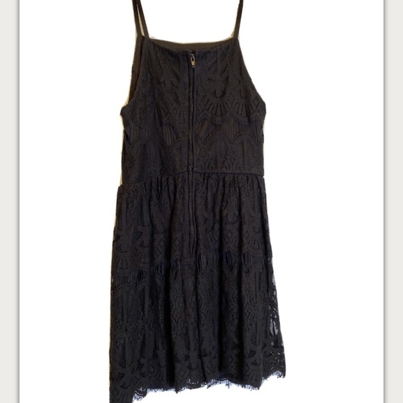 THREE PINK HEARTS Dressy Lace Dress Size Medium Black - Picture 3 of 8